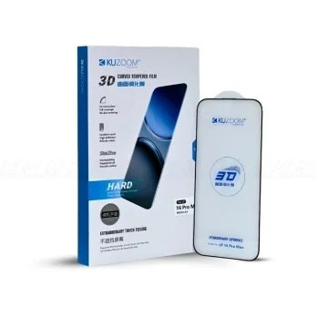محافظ صفحه نمایش شیشهای سهبعدی Kuzoom با لبههای خمیده برای آیفون
